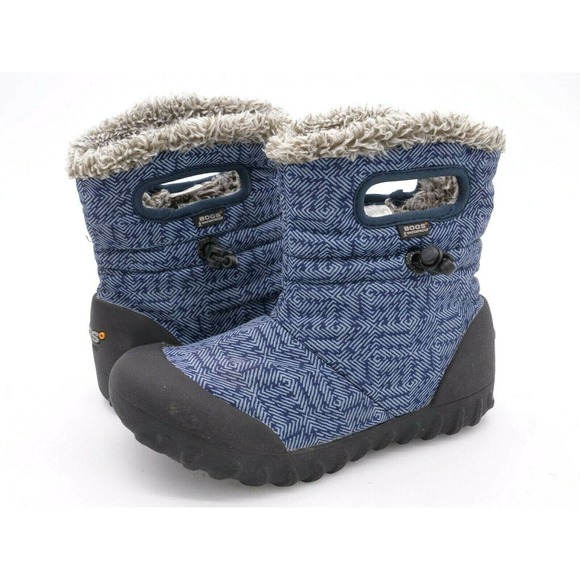 Bogs Other - BOGS Kids 4 Winter Boots Blue Faux Fur Lined Waterproof Pull On Snow Boot